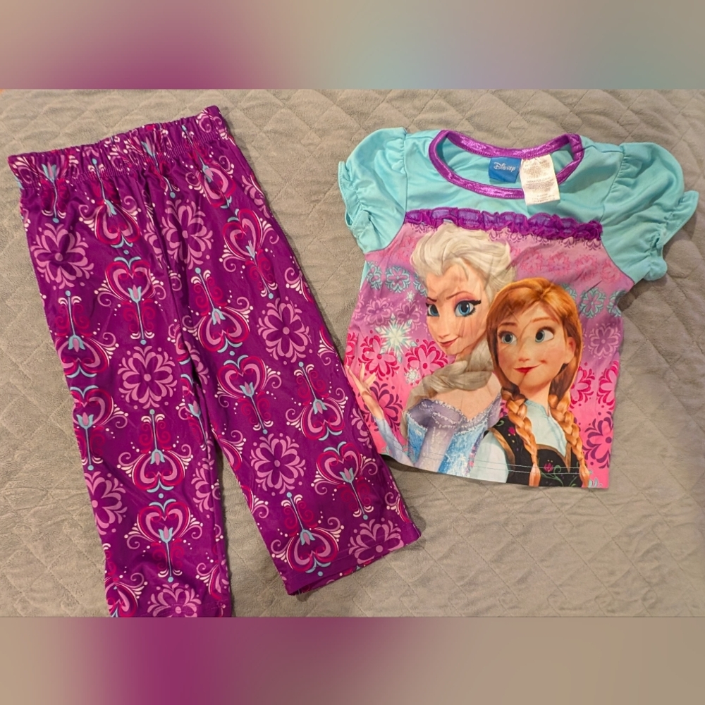 Disney Frozen 24M Kids Pajamas - Purple and Blue